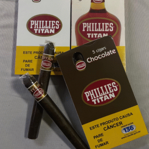 Charuto Phillies Titan Chocolate – Caixa com 5 Unidades